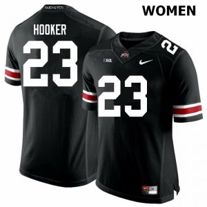 Women's Ohio State Buckeyes #23 Marcus Hooker Black Nike NCAA College Football Jersey Restock AYN5744EN